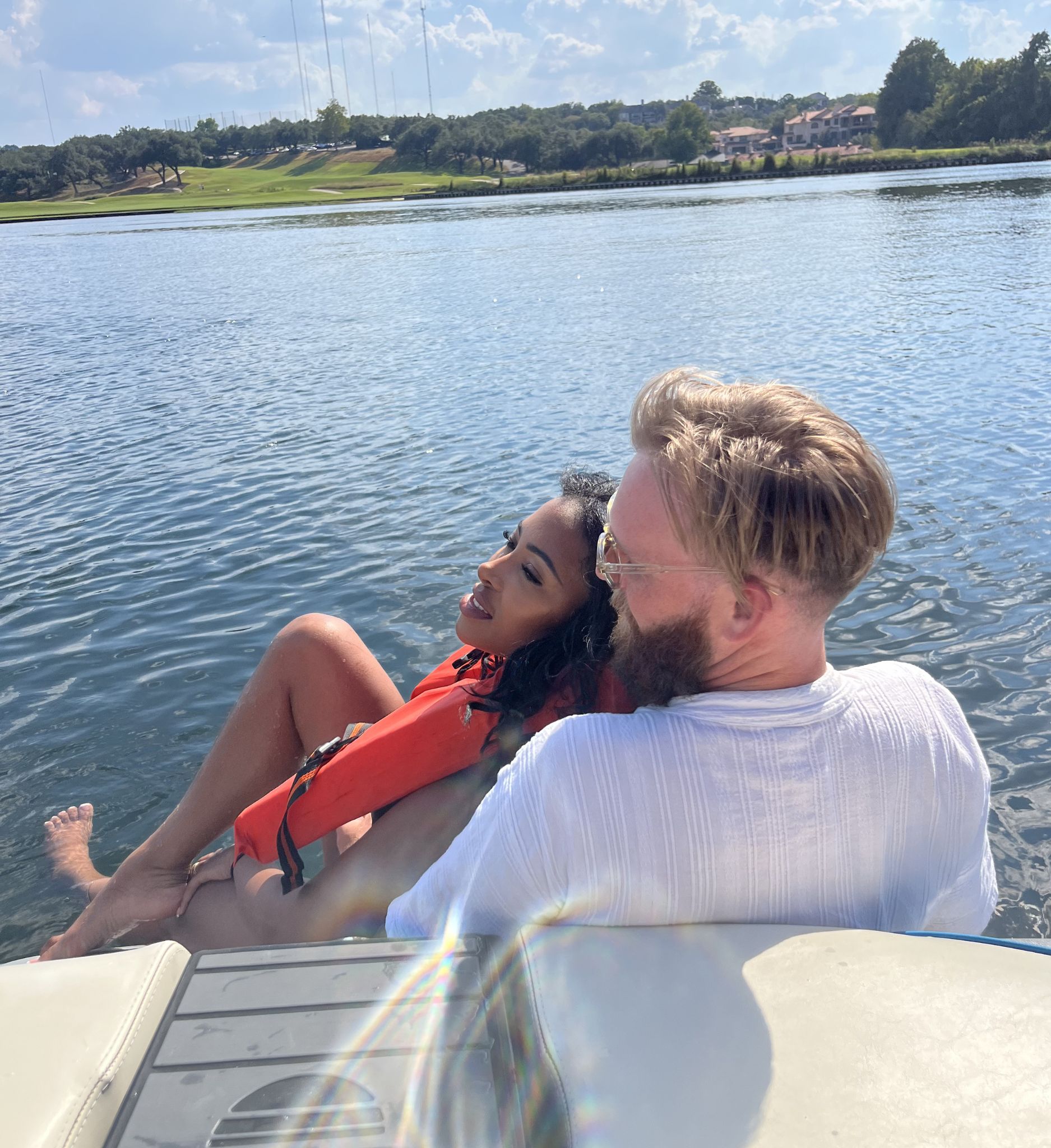 Ronnie and Tucker on Lake Austin, Texas — couple content creators